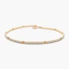 925 Sterling Silver Pave Stackable Diamond Bar Bracelet - Image 5