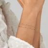 925 Sterling Silver Pave Stackable Diamond Bar Bracelet - Image 8