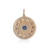 Evil eye talisman in 925 sterling silver with sapphire accents