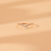 925 Sterling Silver Pear and Round Diamond Nesting Ring - Image 2
