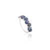 925 Sterling Silver Pear Cut Blue Sapphire Ring - Image 3