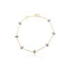 925 Sterling Silver Pear Cut Chain Bracelet