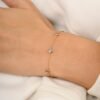 925 Sterling Silver Pear Cut Chain Bracelet - Image 3