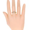Classic ring design with a clean pear cut solitaire setting