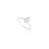 Sterling silver ring with thick gold plating and slim shank