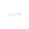 Minimal sterling silver ring with a refined pear cut stone