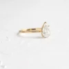 925 Sterling Silver Pear Cut Diamond Ring - Image 5