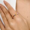 925 Sterling Silver Pear Cut Multi Sapphire Eternity Band - Image 2