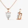 925 Sterling Silver Pear Diamond Pendant 0.5CT Diamond Pear Cut Solitaire Necklace - Image 3