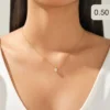 925 Sterling Silver Pear Diamond Pendant 0.5CT Diamond Pear Cut Solitaire Necklace