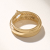 925 Sterling Silver Pear Diamond Ring: Double Band Half Eternity Rings - Image 7