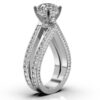 925 Sterling Silver Pear Shape Shank Diamond Ring - Image 3
