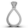 925 Sterling Silver Pear Shape Shank Diamond Ring - Image 5