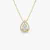Gold-plated sterling silver necklace with pear-shaped design