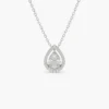 Delicate pear-shaped necklace with illusion setting detail