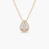 Pear necklace pendant measuring 10 x 7.5 MM