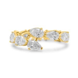 925 Sterling Silver Pear Wrap Ring