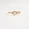 925 Sterling Silver Pearl Siren Diamond Ring