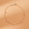 925 Sterling Silver Pearl Station Bracelet