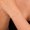925 Sterling Silver Pearl Station Bracelet - Image 3