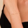 925 Sterling Silver Pearl Station Bracelet - Image 5