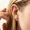 Pearl studs with 925 sterling silver and gold plating