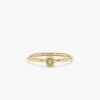 925 Sterling Silver Peridot Bezel Ring - Image 6