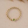 925 Sterling Silver Peridot Chain Ring - Image 3