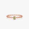 925 Sterling Silver Peridot Chain Ring - Image 4