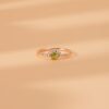 925 Sterling Silver Peridot Diamond Crown Ring - Image 2