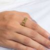 925 Sterling Silver Peridot Eternity Band - Image 4