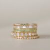 925 Sterling Silver Peridot Eternity Ring - Image 2