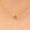 925 Sterling Silver Peridot Heart Necklace - Image 6