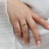 925 Sterling Silver Peridot Heart Ring - Image 6