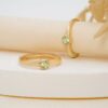 925 Sterling Silver Peridot Huggies - Image 4