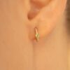 925 Sterling Silver Peridot Huggies - Image 8