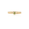 925 Sterling Silver Peridot Link Chain Ring