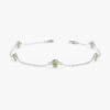 925 Sterling Silver Peridot Station Bracelet - Image 2