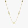 925 Sterling Silver Peridot Station Necklace