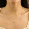 925 Sterling Silver Peridot Station Necklace - Image 5
