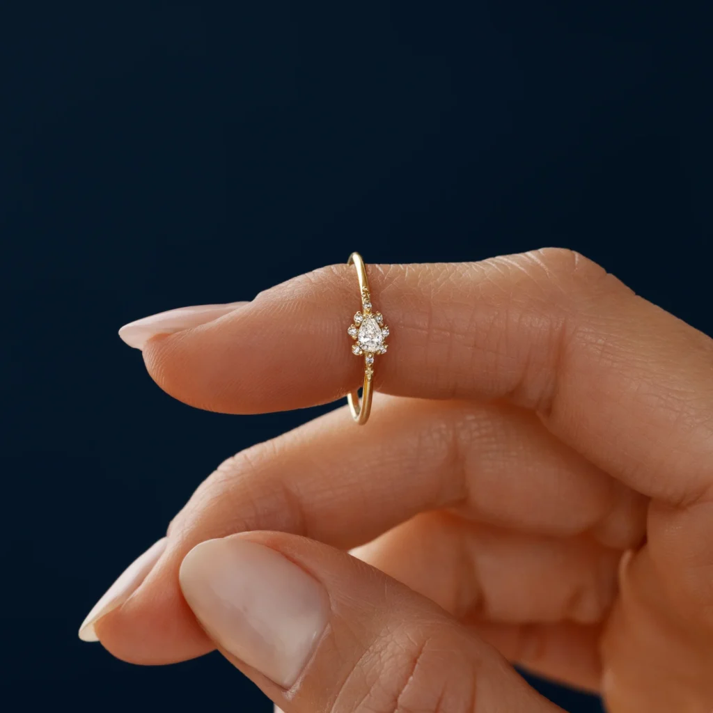 925 Sterling Silver Petals Fall Ring