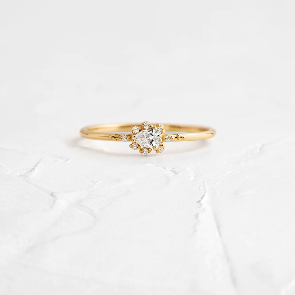 925 Sterling Silver Petals Fall Ring