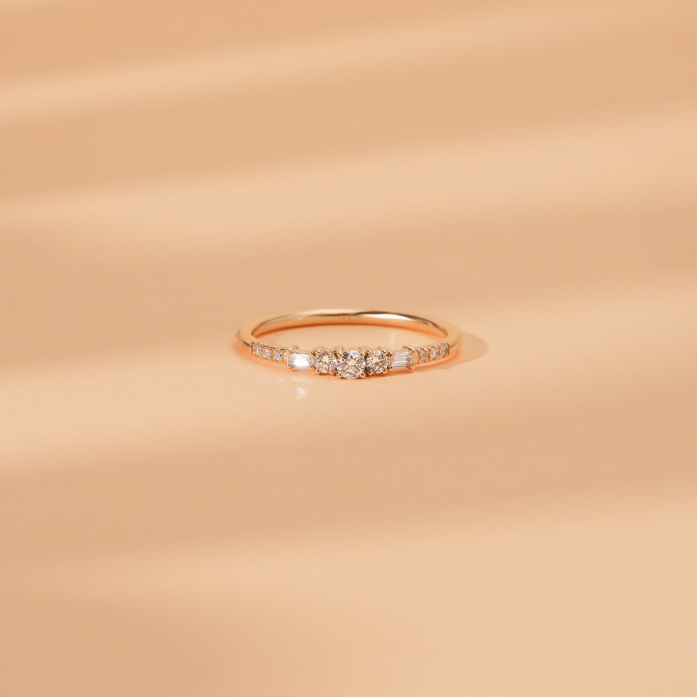 925 Sterling Silver Petite Diamond Band