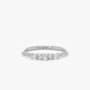 925 Sterling Silver Petite Diamond Band - Image 3