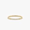 925 Sterling Silver Petite Diamond Bar Ring