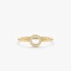 925 Sterling Silver Petite Diamond Circle Ring