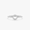 925 Sterling Silver Petite Diamond Circle Ring - Image 2