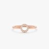 925 Sterling Silver Petite Diamond Circle Ring - Image 3