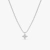 925 Sterling Silver Petite Diamond Clover Necklace - Image 2