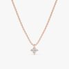 925 Sterling Silver Petite Diamond Clover Necklace - Image 4